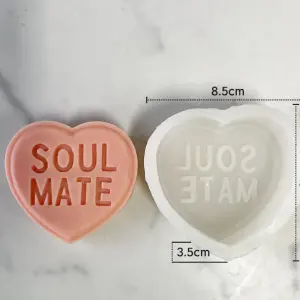 Soul Mate Heart silicone mould (75 grams)