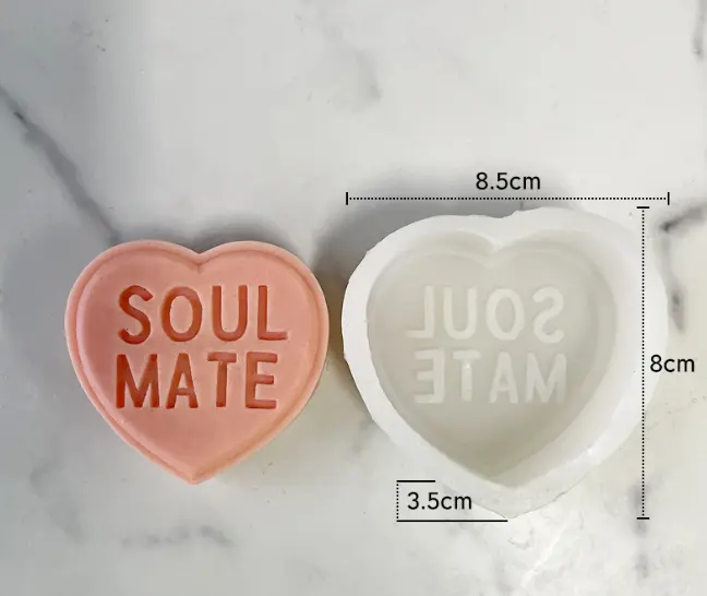 Soul Mate Heart silicone mould (75 grams)