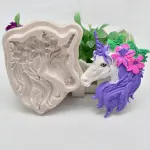 Unicorn face silicone mould Style 2