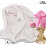 Large 2 Detailed Rose Flower silicone mould