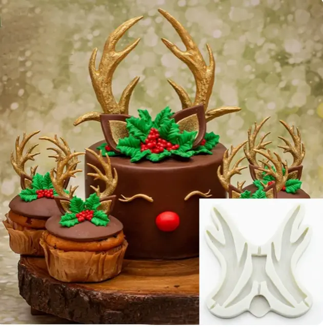 Large Reindeer Horn silicone mould
