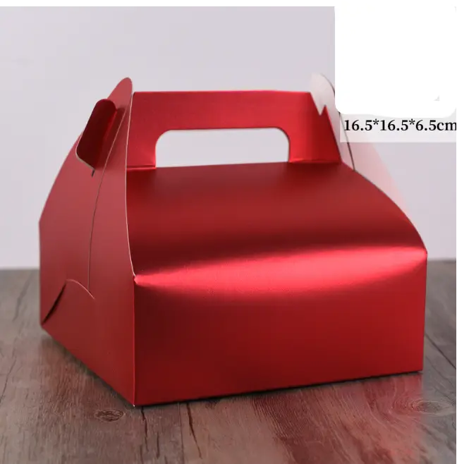 5 Pcs Metallic Red Box with Tray 6 INCH