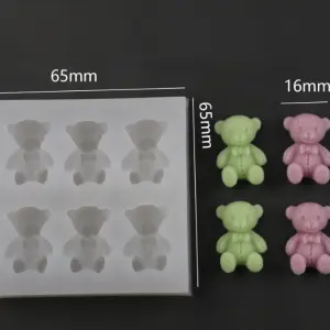 6 Cavity Teddy Bears silicone mould