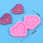 Heart Texture silicone mould