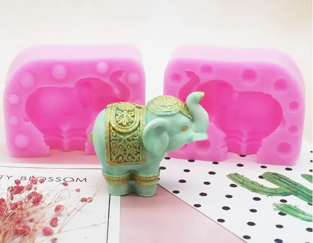3D Carved Elephant Silicone mould