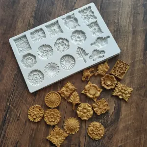 Wedding Crown Flowers Silicone Fondant mould