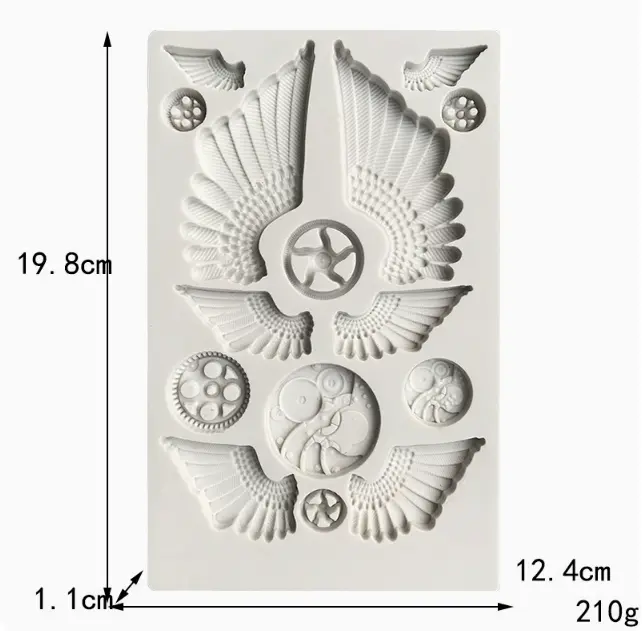 Roman Mechanical Wings Vintage Silicone mould