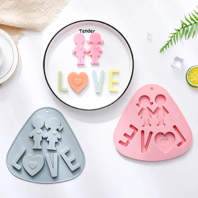 Couple Love theme silicone mould