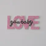Love you baby Studded cake topper