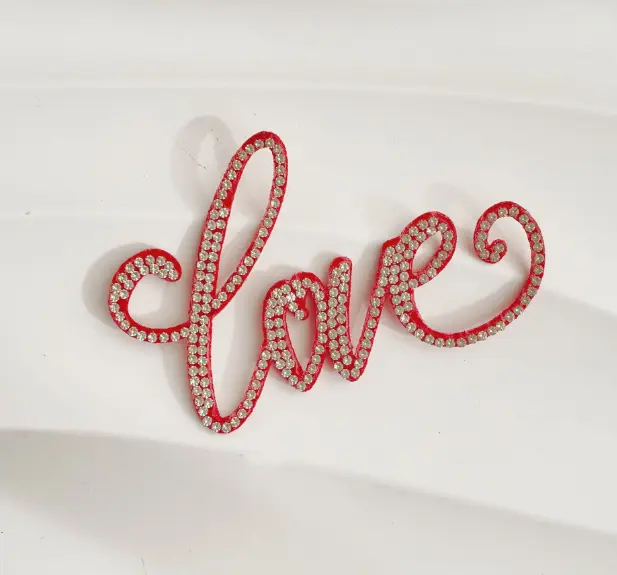 Love Studded Red cake topper STYLE 3