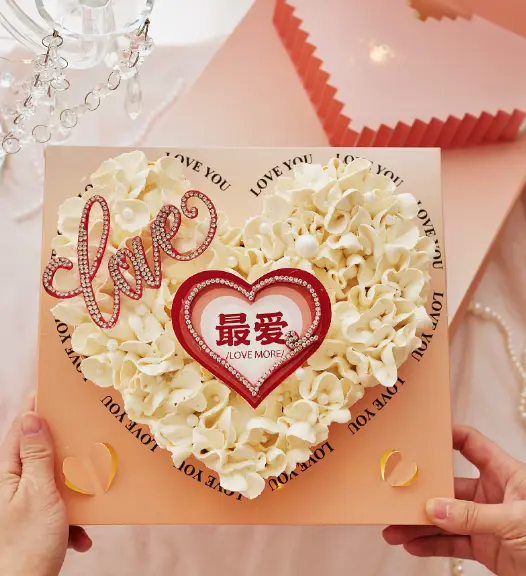 Love Studded Red cake topper STYLE 3