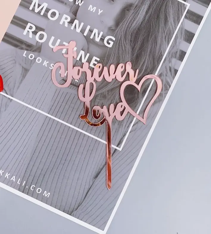 Forever Love Acrylic cake topper