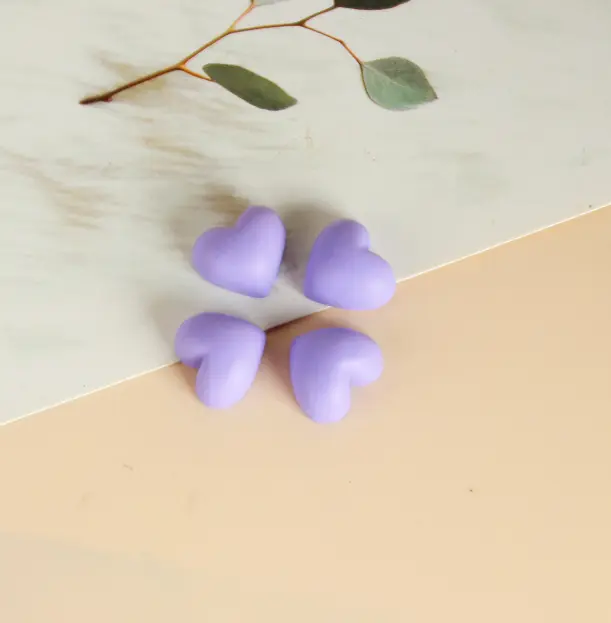 3 Pcs Heart Miniature toy topper