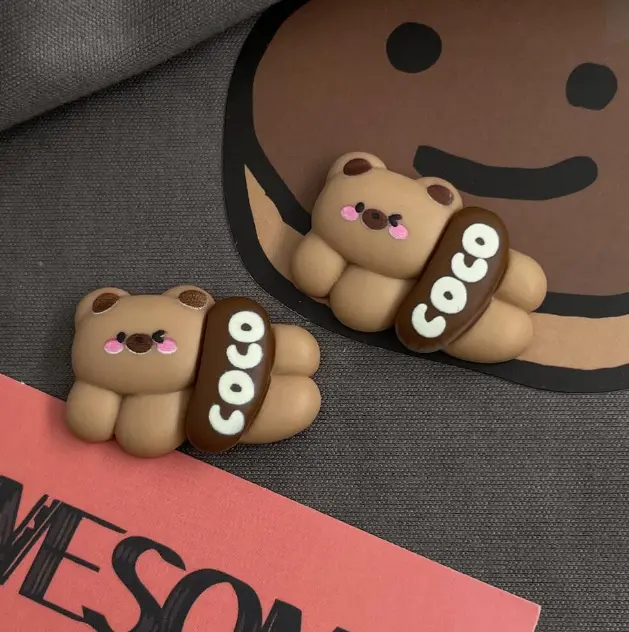 3 Pcs Teddy Bear Choco Miniature toy topper