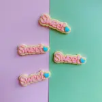 3 Pcs Sweet Word Miniature toy topper