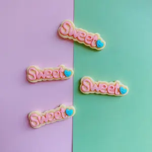 3 Pcs Sweet Word Miniature toy topper