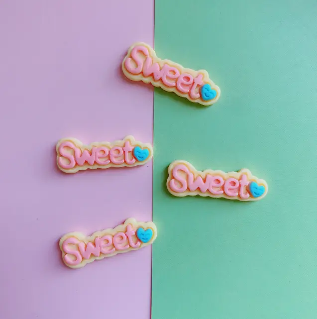 3 Pcs Sweet Word Miniature toy topper