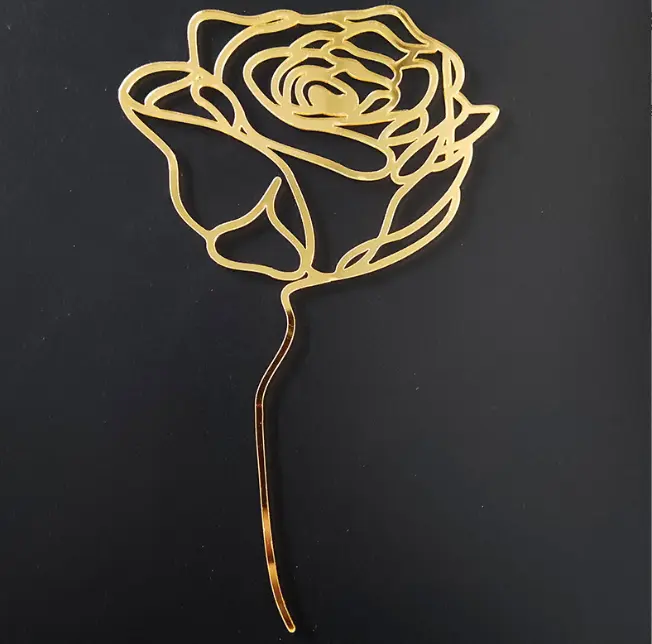 1Pcs Acrylic Rose Flower Acrylic Cake topper Style 1