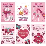 Valentines Large sticker theme 6 Sticker sheet