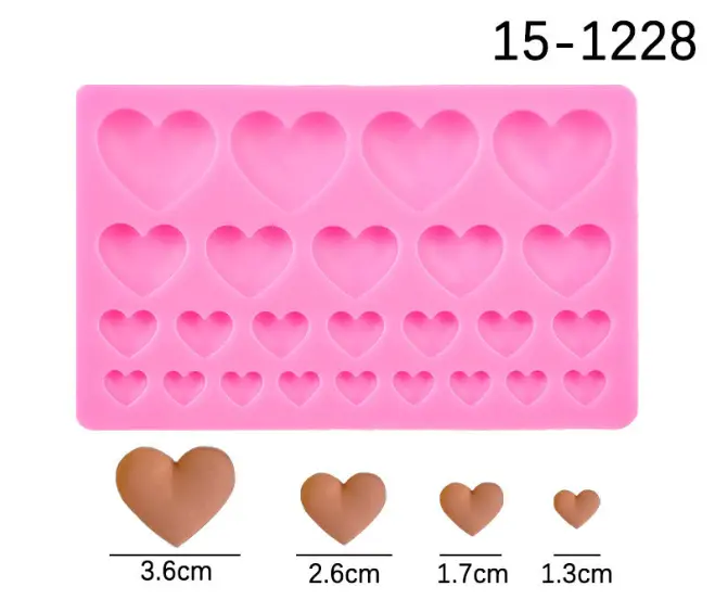 Multicavity Heart cavity silicone mould