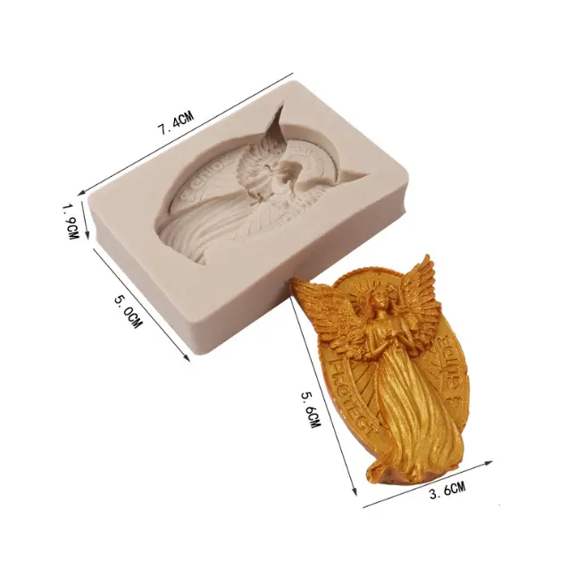 3D Mother Mary with wings silicone mould