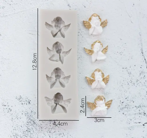 4 cavity 3D Cute Angel silicone mould STYLE 3