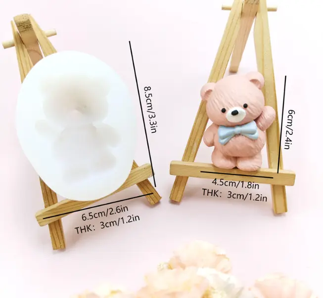 Cute Teddy bear silicone mould Style 2