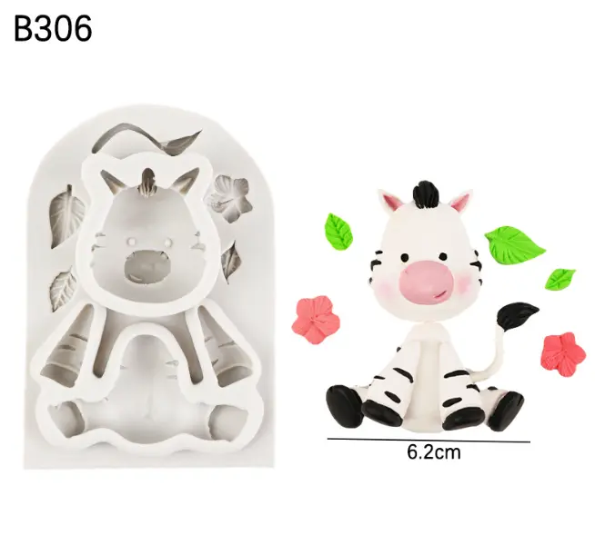 3D Zebra Animal silicone mould