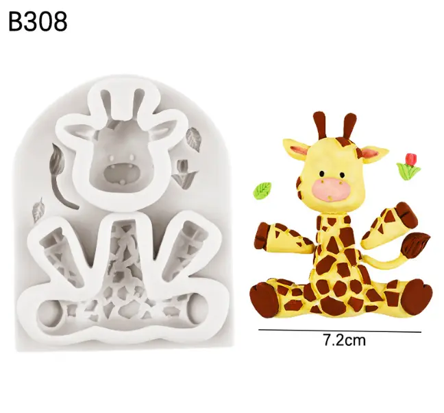3D Giraffe Animal silicone mould