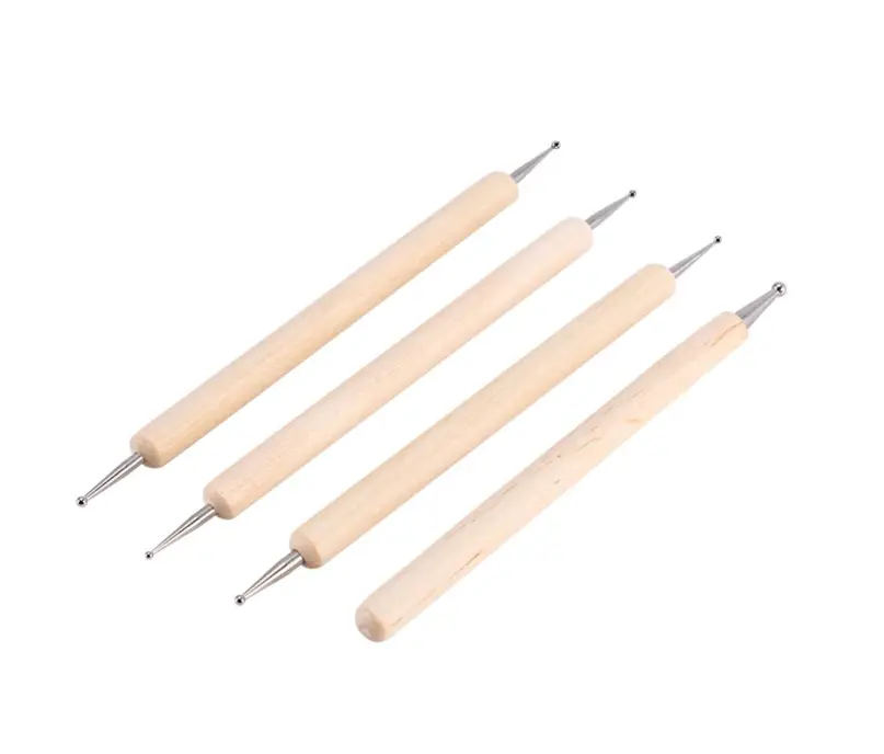 4 Pcs Double End Wooden Modeling Tool Set