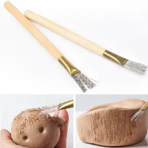 Ceramic texture brush stainless steel Sculpting Modeling Tool 2 pcs set