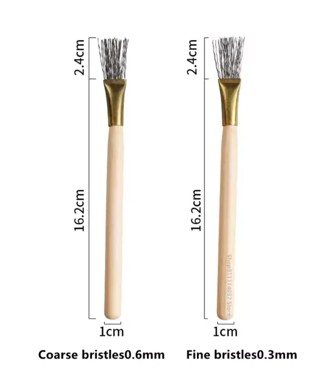 Ceramic texture brush stainless steel Sculpting Modeling Tool 2 pcs set