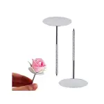 Stainless Steel Piping Nail 3D Rose Flower Maker Piping Bottom Cream Flowers Cake Decoration Tool ( Medium head )
