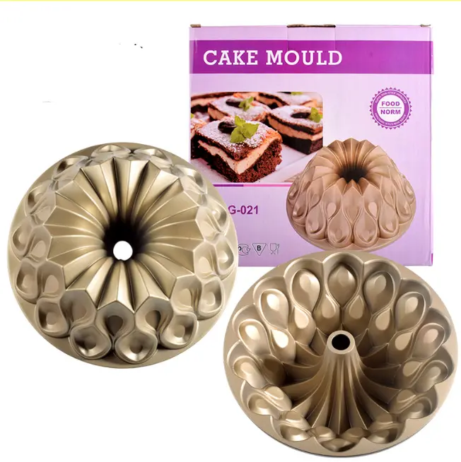 Charlotte Bundt Cake Pan Non-Stick Specialty Round Carbon Steel Baking Mould