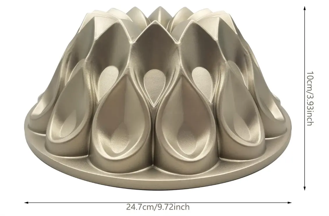 Charlotte Bundt Cake Pan Non-Stick Specialty Round Carbon Steel Baking Mould