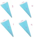 4 pcs Silicone Food Grade Reusable Cream Pastry Icing Pipping bag set