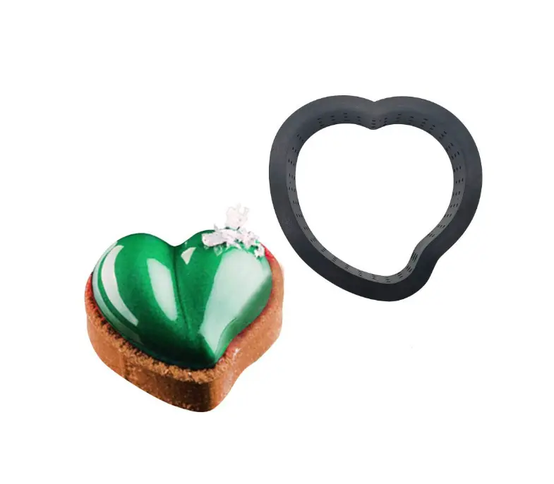 Perforated Heart Mousse Cake Ring Non Stick Ring