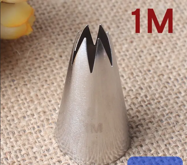 Cake Decor Medium Nozzle - No. 1M Open Star Piping Nozzle
