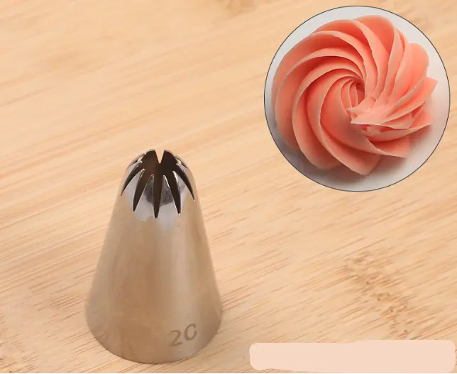 Cake Decor Medium Nozzle - No. 2C Closed Star Piping Nozzle
