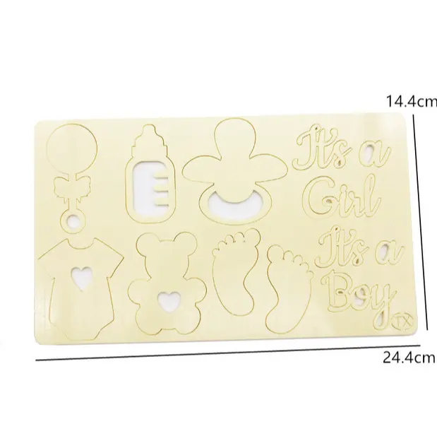 Cake Decor Baby shower its a girl Its a Boy Acrylic DIY Stamp Embossed Fondant Cake Decorating