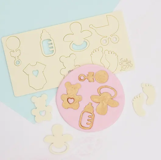 Cake Decor Baby shower its a girl Its a Boy Acrylic DIY Stamp Embossed Fondant Cake Decorating