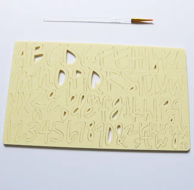 Upper & Lower Case Alphabet and Number Acrylic Diy Stamp Embossed Fondant Cake Decorating