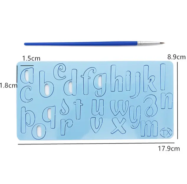 Lower Case Alphabet Stamp Embossed Fondant Cake Decorating