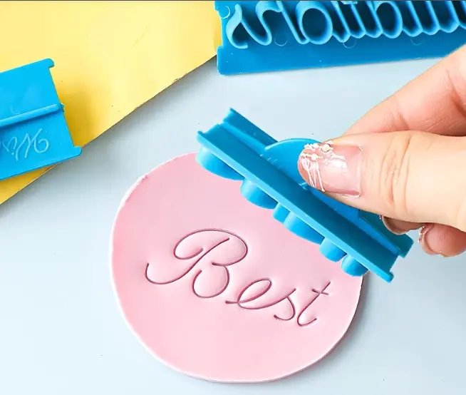 6pcs/Set Blessing Plastic Alphabet Letters Stamp