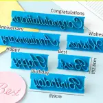 6pcs/Set Blessing Plastic Alphabet Letters Stamp