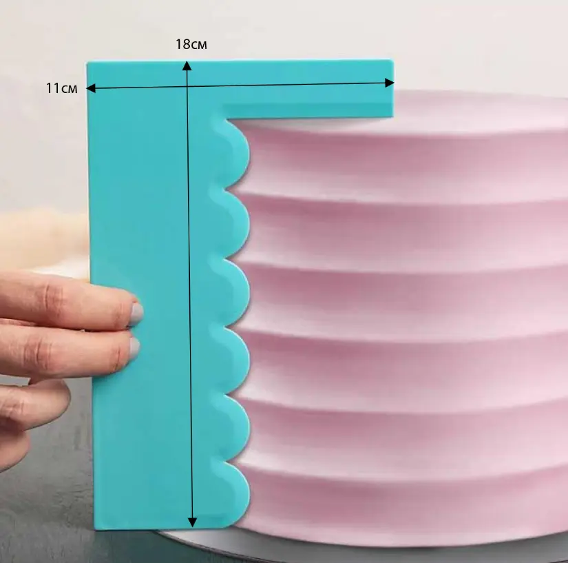 Cake Decor Smoother Polisher Cake Contour Comb Scraper Wave Pattern Shape Pastry Spatulas Pastry Icing Comb Set Baking Tools For Cakes For Baking