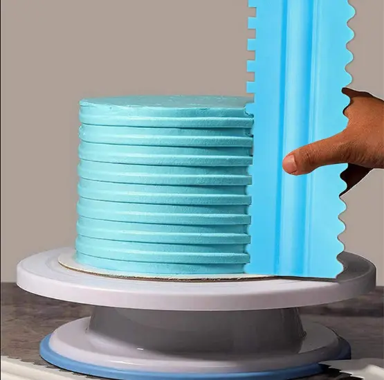 Cake Decor Big Plastic Icing Comb Scraper Smoother Icing Fondant Cake Decorating Tool (D-42 H)