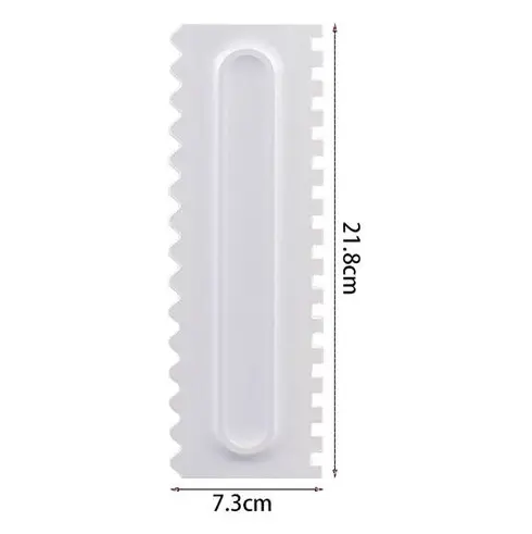 Cake Decor Big Plastic Icing Comb Scraper Smoother Icing Fondant Cake Decorating Tool (D-42 H)