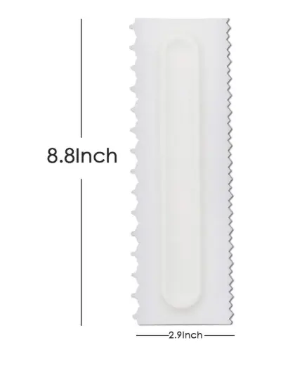Cake Decor Big Plastic Icing Comb Scraper Smoother Icing Fondant Cake Decorating Tool (D-42 G)