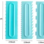3 pcs Cake Decor Big Plastic Icing Comb Scraper Smoother Icing Fondant Cake Decorating Tool set ( Style 1 )
